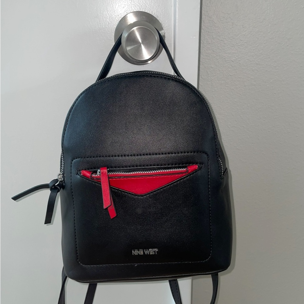 Nine West Black and Red Women's Backpack